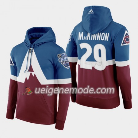 Herren Colorado Avalanche Nathan Mackinnon 29 2020 Stadium Series Pullover Hooded Sweatshirt